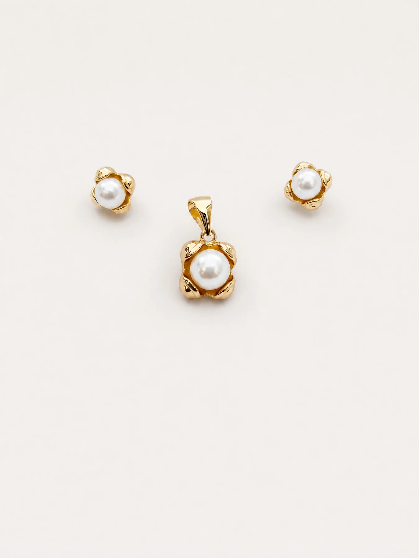 Pearl-style gold-tone earrings from the eMarket247 earrings category